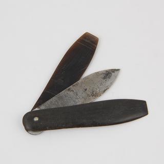 Lancet, steel, in tortoiseshell sheath, 1700-1900