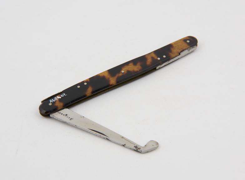 Paget's abscess knife, with gum lancet, steel, folding