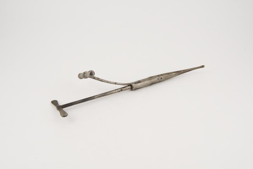 Duke's uterine dilator, nickel-plated steel, by Arnold and Sons