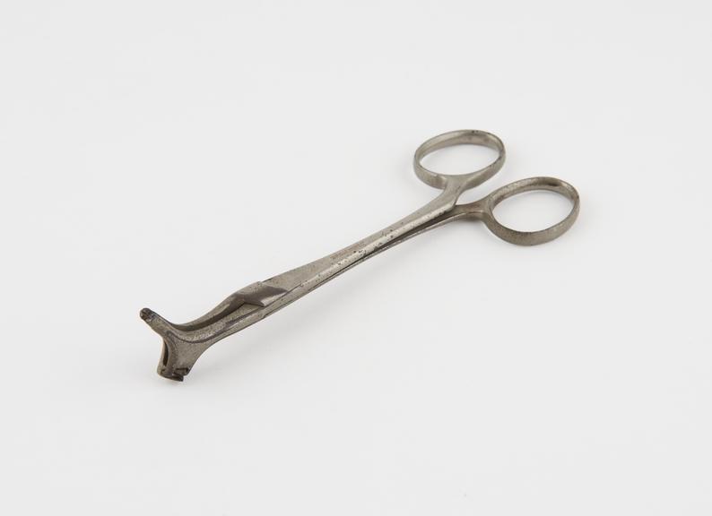 Forceps, steel, plated, by Medical Supply of London, 1880-1920