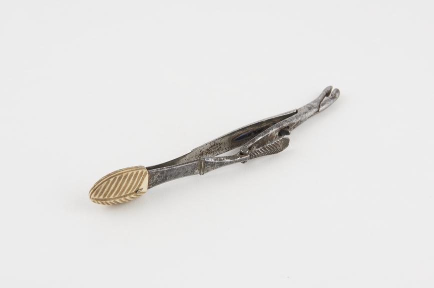 Needle-holder, American-type, steel and ivory