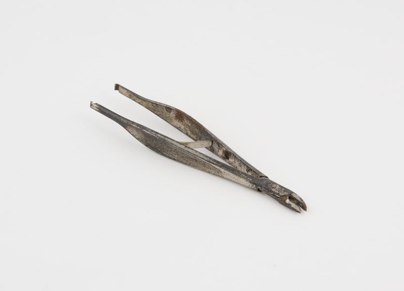 Suture fixing and removing forceps, Miehel, steel, by S