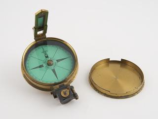 Folding prismatic compass, 1853-1860