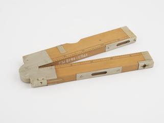 Part of folding rule clinometer, British, 1856-1862