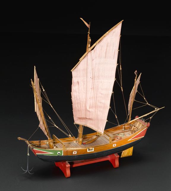 Rigged model of Junk of Chinchow from Northern China with flat