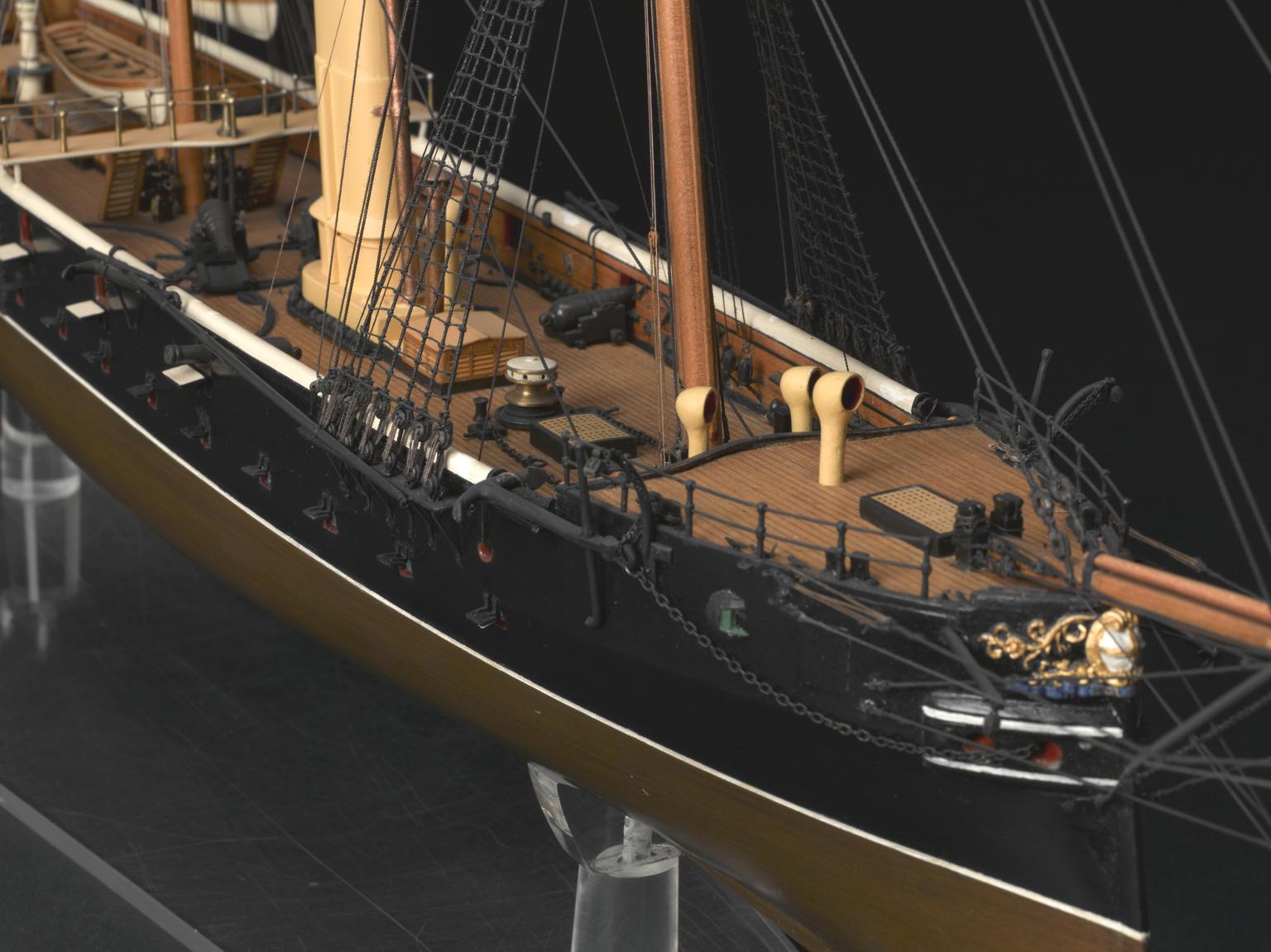 Rigged contemporary dockyard model of the six-gun screw sloop HMS ...
