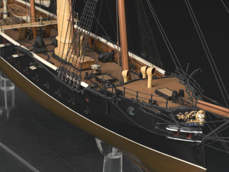 Rigged contemporary dockyard model of the six-gun screw sloop HMS 'Eclipse'