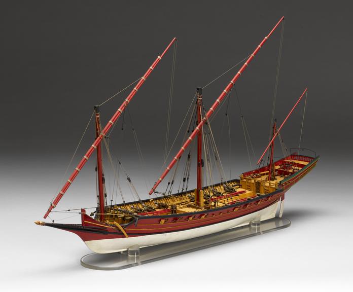 Rigged model of a Mediterranean Galley or 'Chebec' | Science Museum ...