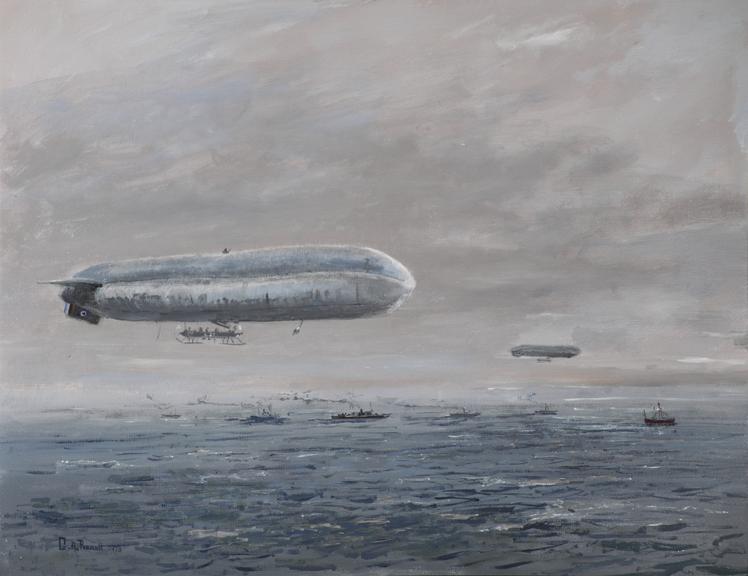 North Sea Coastal Convoy 1917 - RNAS Blimp