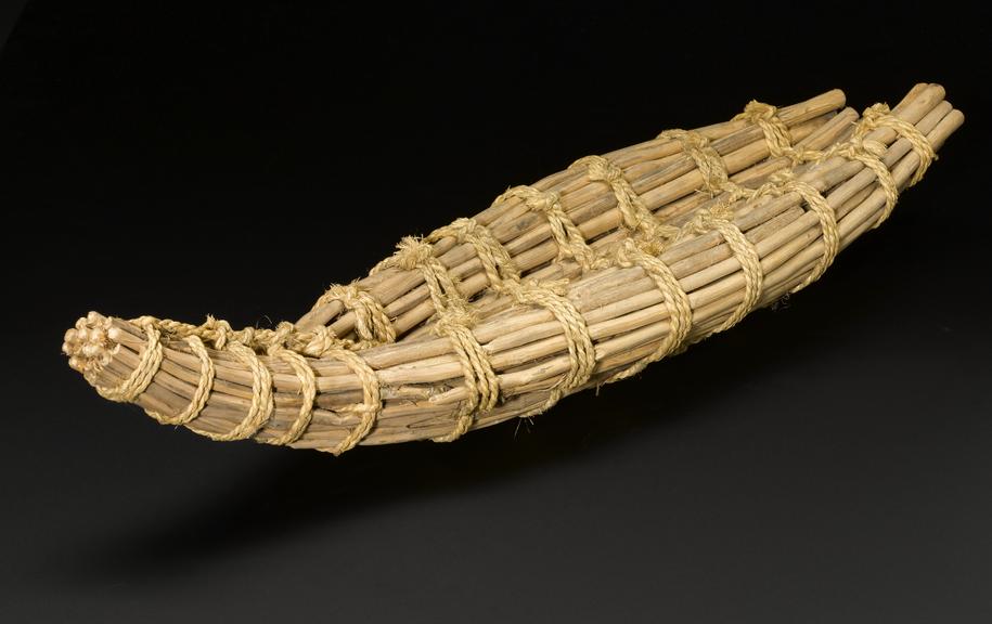 Model of Ambatch raft, as used by Shilluk Tribe, Upper Nile Province ...