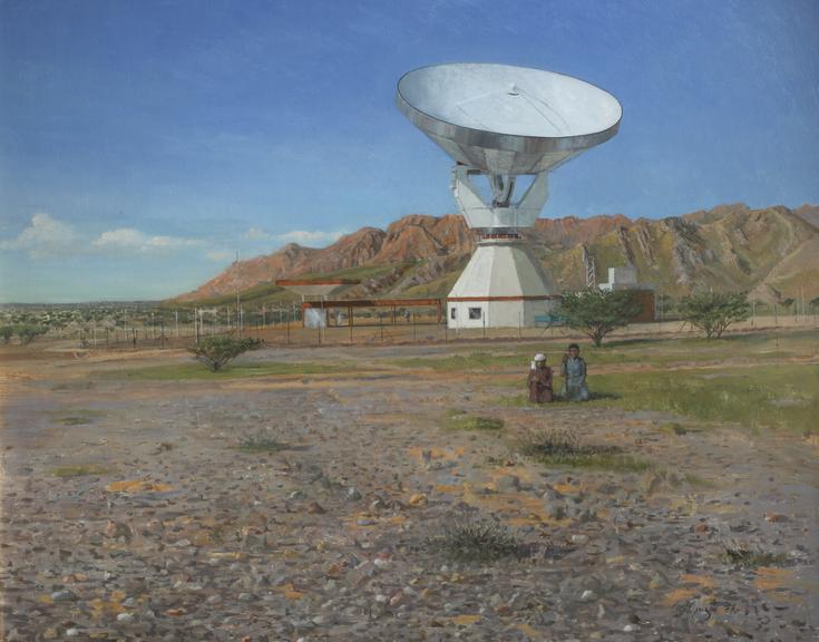 Earth Station, Ras al Khaimah (oil painting)