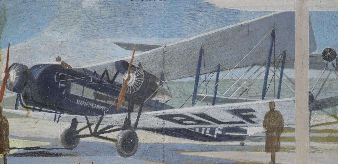 British air transport, one of 7 studies, showing the Armstrong Whitworth 131 Agosy, 'City of Glasgow' (painting)