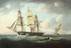 Painting. Frigate and Cutter / Thomas Buttersworth, c1810