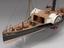 Whole model, scale 1:48, of the paddle-wheel tug boat the P.T