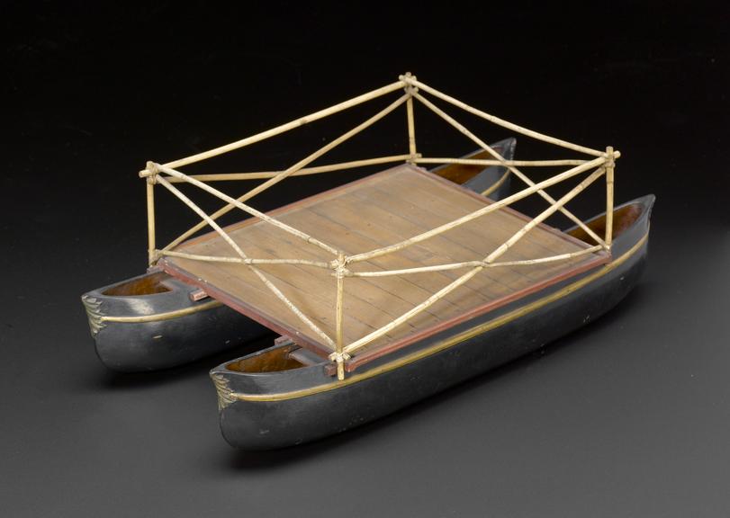 Model of Jungar or double ferry-boat, from Cochin.