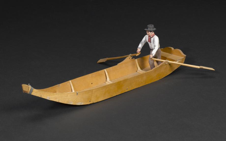 Model of a small salt-boat, from Hallstatt, upper Austria.