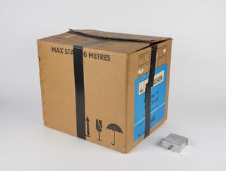 Cardboard box for one of Two Thorn 12 inch portable television receivers