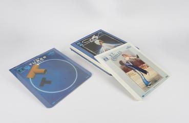 Analogue laser discs for Hitachi CED video-disc player, c 1983