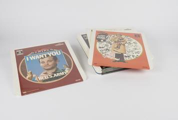 Analogue laser disc for Hitachi CED video-disc player, c 1983