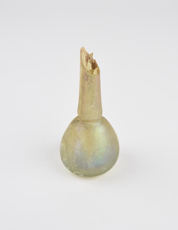 Glass unguent bottle, Roman, 151-300AD