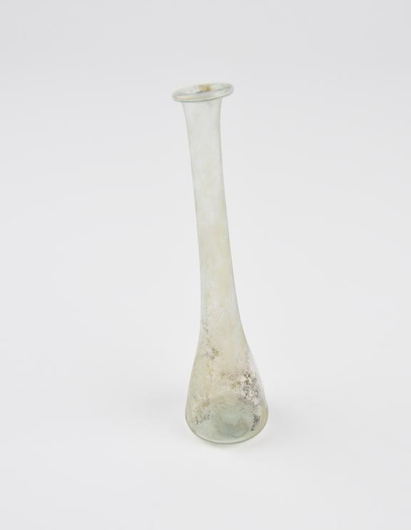 Glass unguent bottle, Roman, 151-300AD