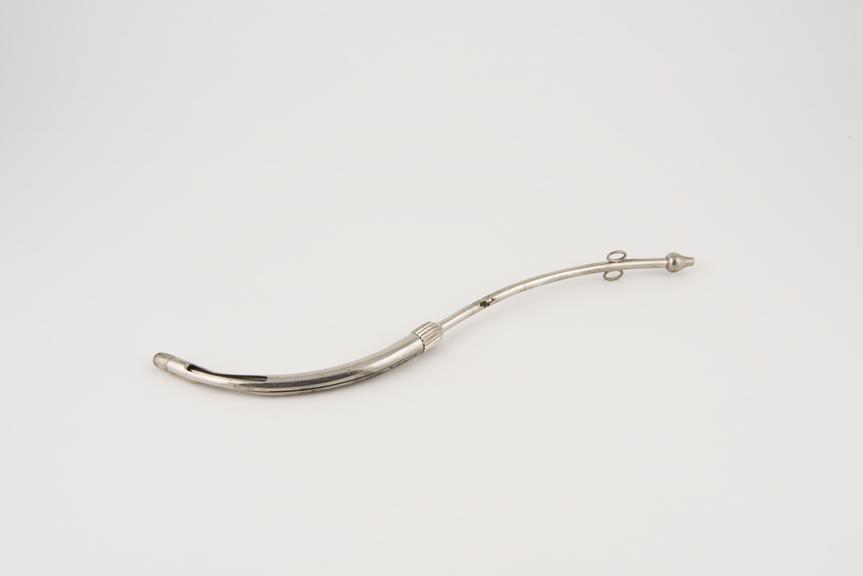 Douche, uterine, metal, nickel-plated, 1880-1930