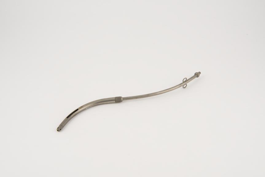 Douche, uterine, metal, nickel plated, 1880-1930