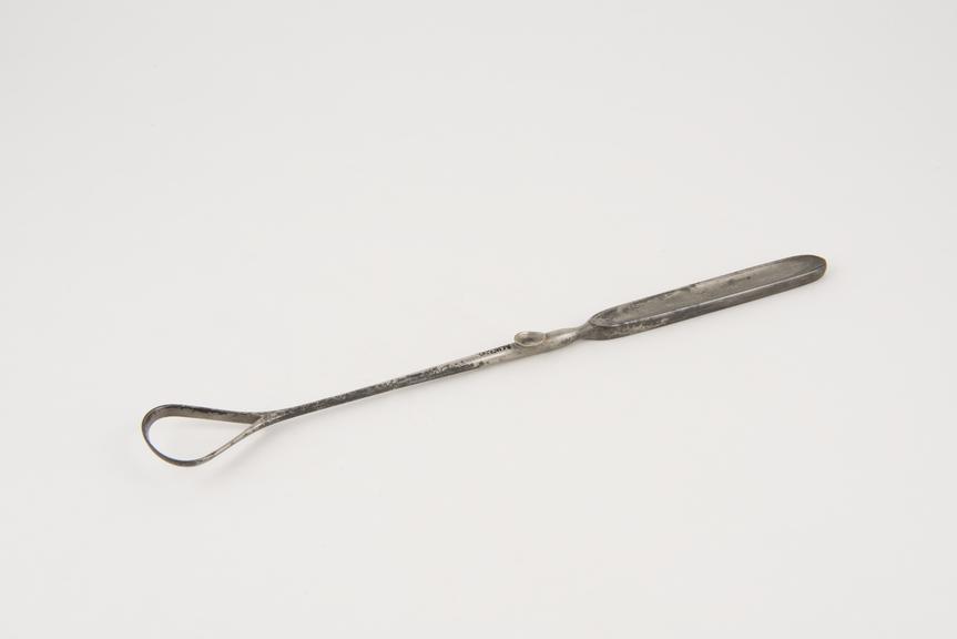 Curette, uterine, steel, European, late 19th century