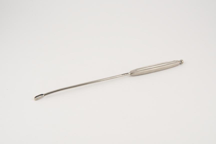 Curette, uterine, steel, European, late 19th century