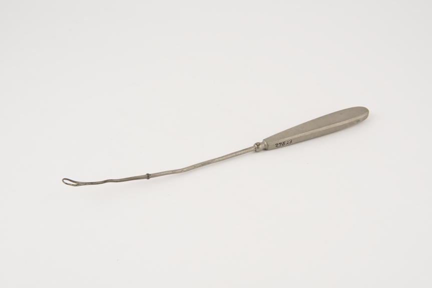 Uterine curette, steel, plated, by Mayer and Meltzer of London