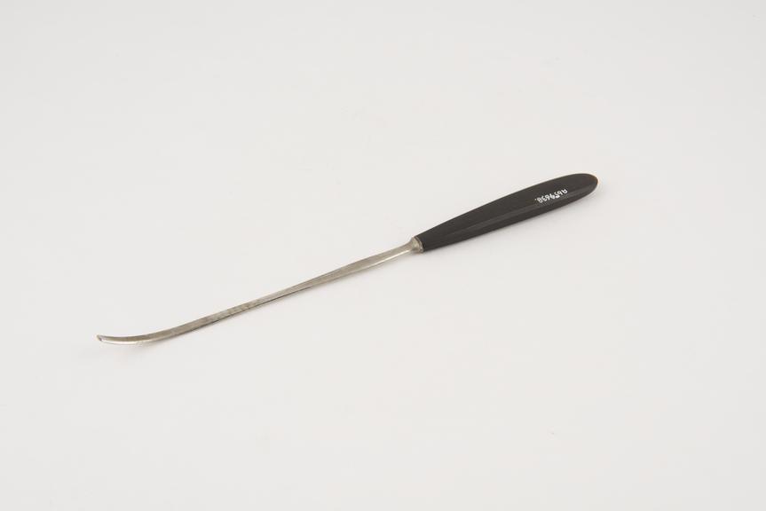 Uterine knife, steel and ebony, by Luer, French, 19th century