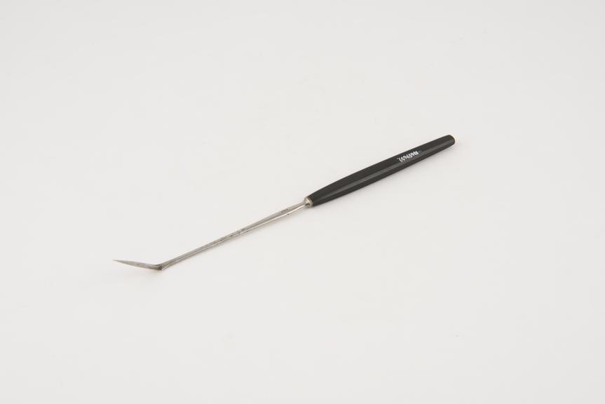 Uterine(?) knife, steel and ebony, by Luer, French, 19th century