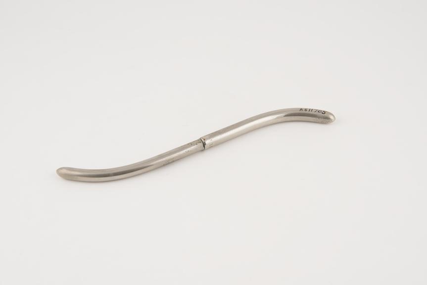 Dilator, uterine, metal, nickel plated, by J.H