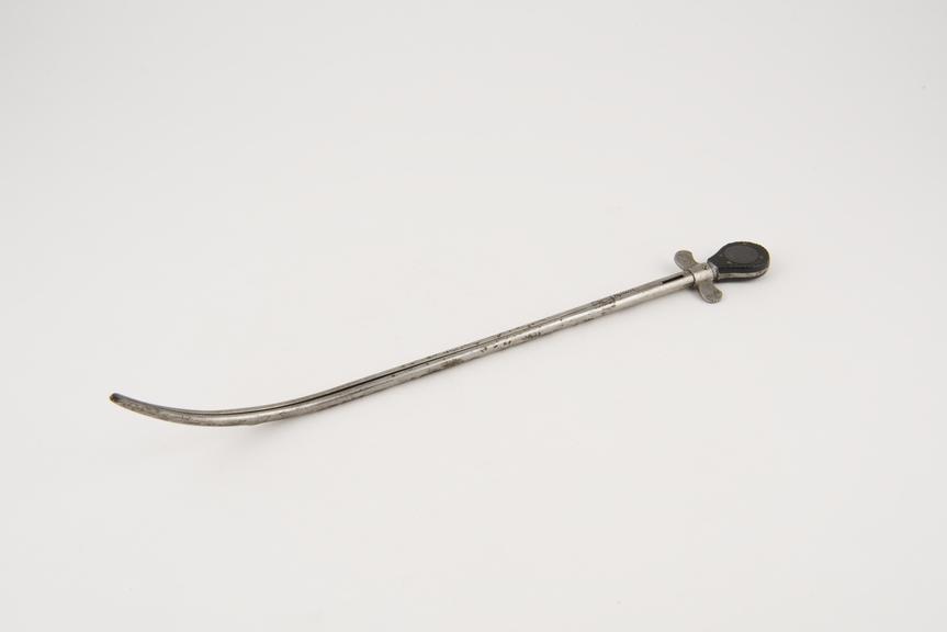 Uterine dilator, steel with horn handle, by Ferguson