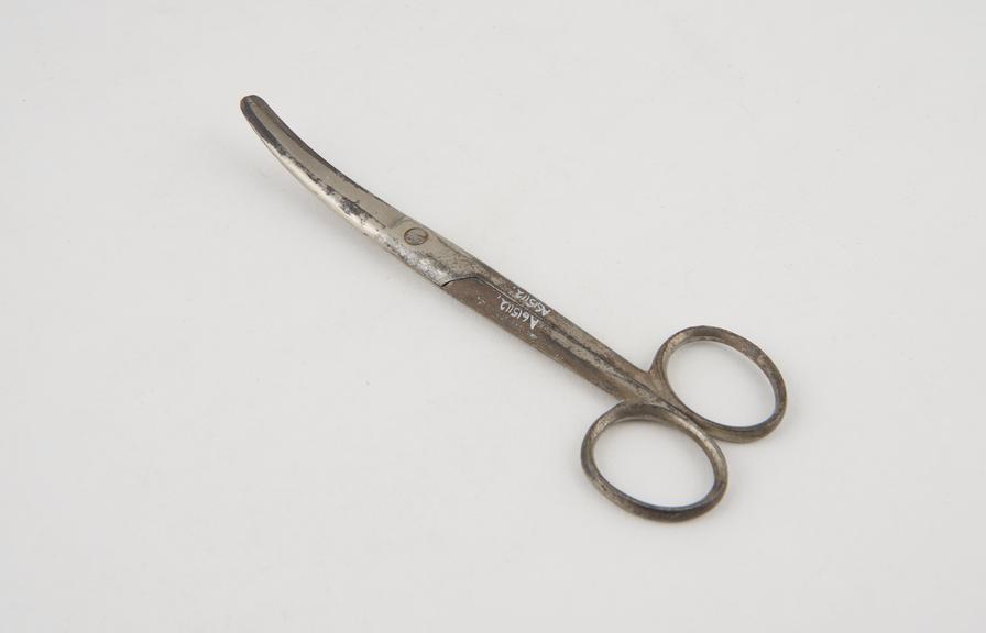 Surgical scissors, curved, early 20th century