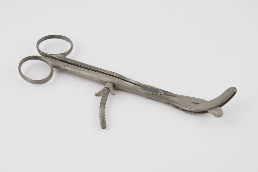 Lee's haemorrhoidal clamp, steel, maker's name removed