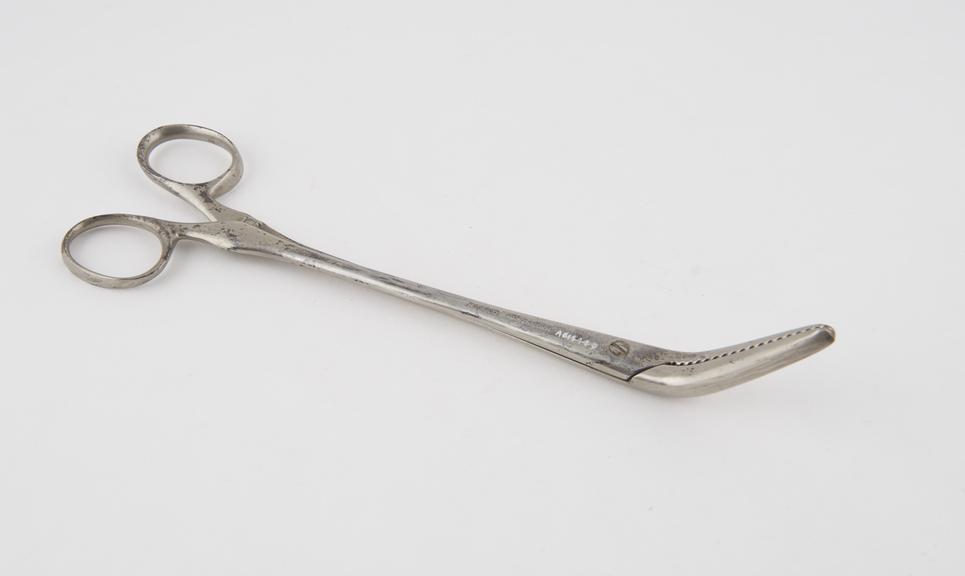 Spencer Wells hysterectomy compression forceps, angular, steel