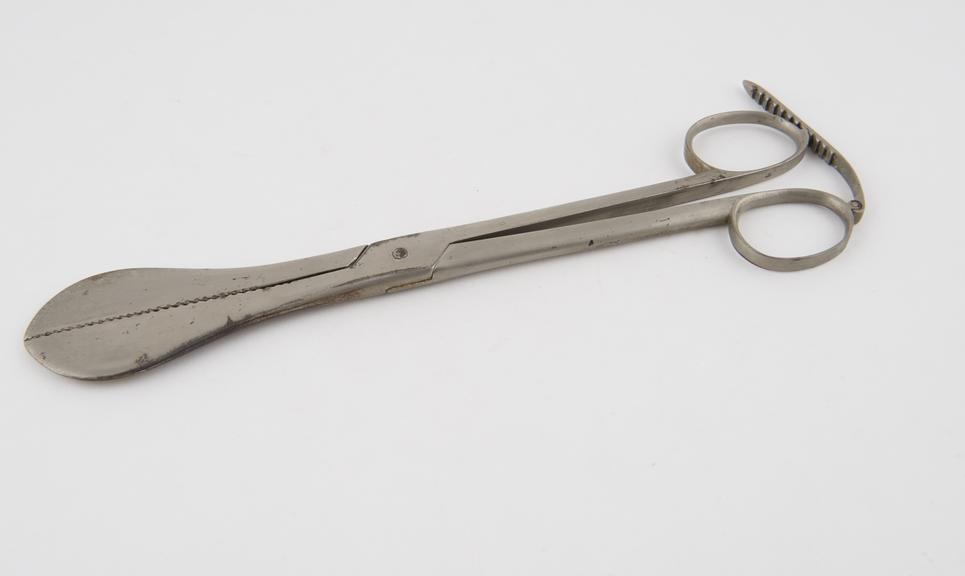 Haemorrhoidal clamp(?), steel, nickel-plated, 1880 to 1920