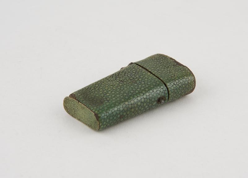 Lancet, steel and tortoiseshell, in shagreen case, 18th century