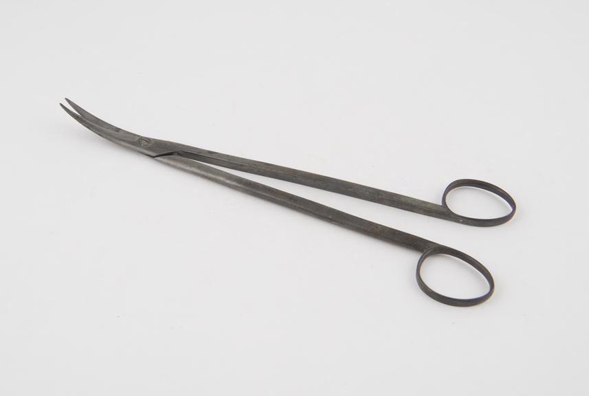 Probably uterine scissors by Mayer and Meltzer, London, England