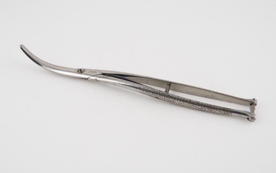 Probably uterine scissors by Pratt of London, England