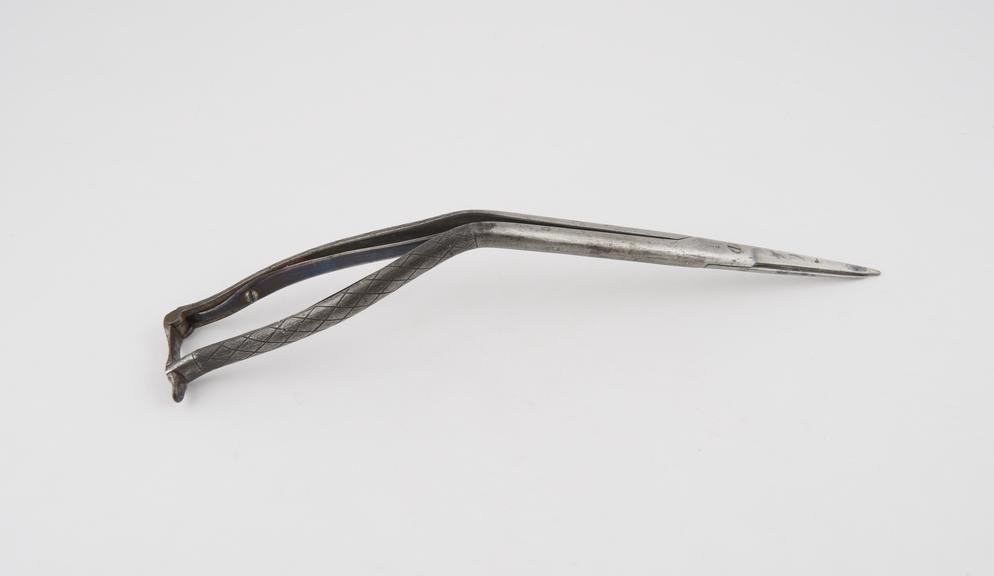 Scissors, uterine, for dividing cervix uteri, metal