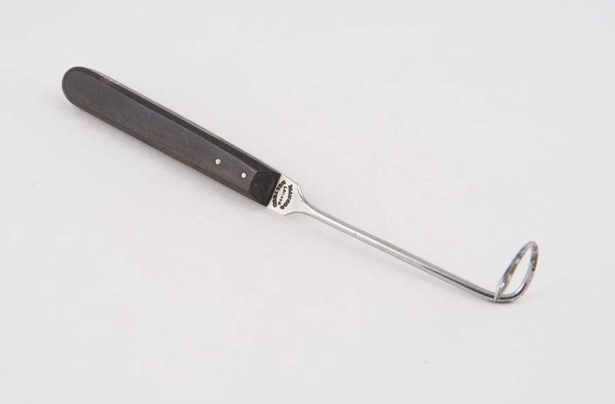 Cleft palate needle(?), steel and ebony