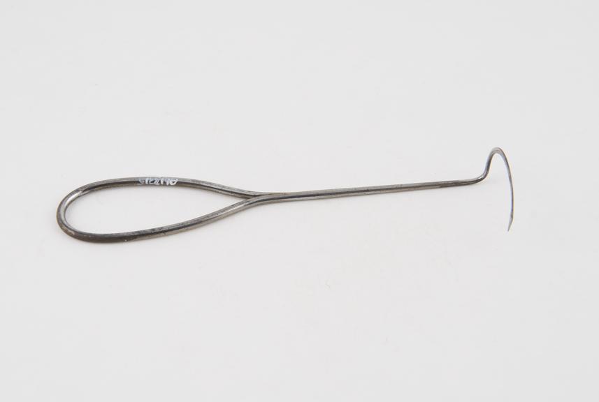 Cleft palate needle, steel, by Down Bros. of London, 1880-1920