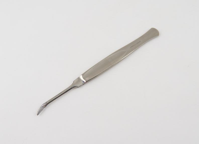 Tenotomy knife, angled, steel, nickel-plated, by Down Bros