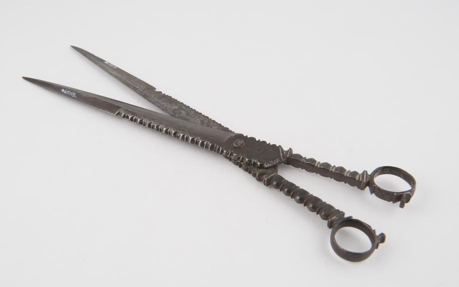 Scissors, steel, embellished, Europe, 1501-1800