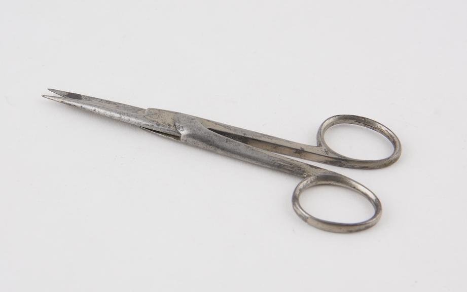 Dressing scissors, early 20th century, nickel plated steel