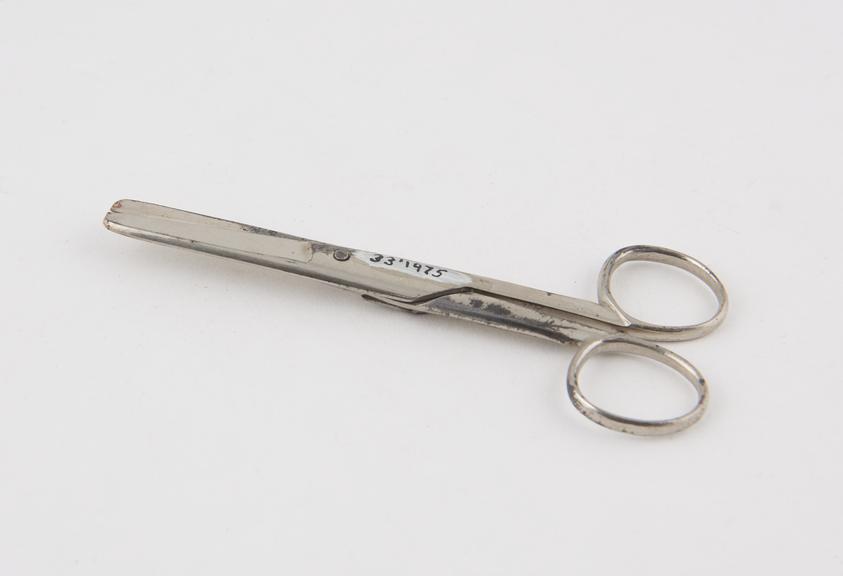 Dressing scissors, made by or for Burrough's Wellcome, London