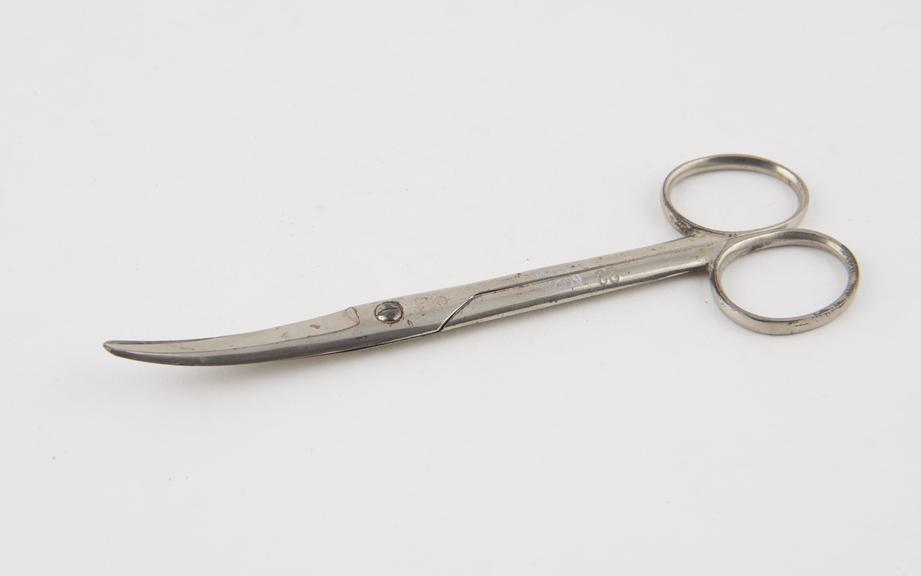 Scissors, nickel plated steel, early 20th century