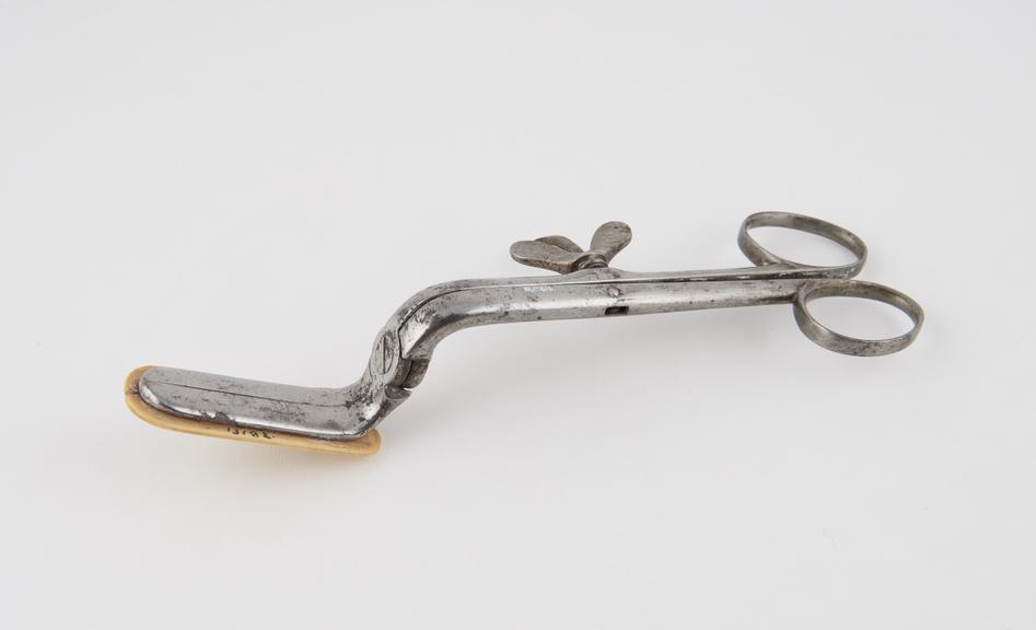 Sydney Jones's haemorrhoidal clamp, steel and ivory